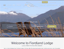Tablet Screenshot of fiordlandlodge.co.nz